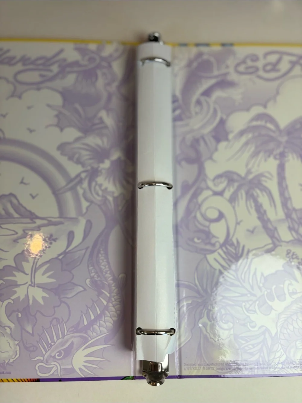 NEW! Ed Hardy Tropical Rainbow Koi 3-Ring 1”Binders Lot of 2 Organizer Rare